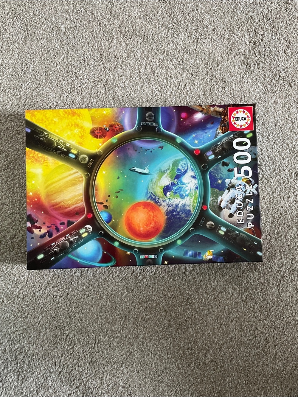 Educa 500-Piece Space Puzzle - Colorful Galaxy Design